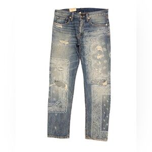 Denim & Supply Ralph Lauren Blue Slim Jeans Distressed Style